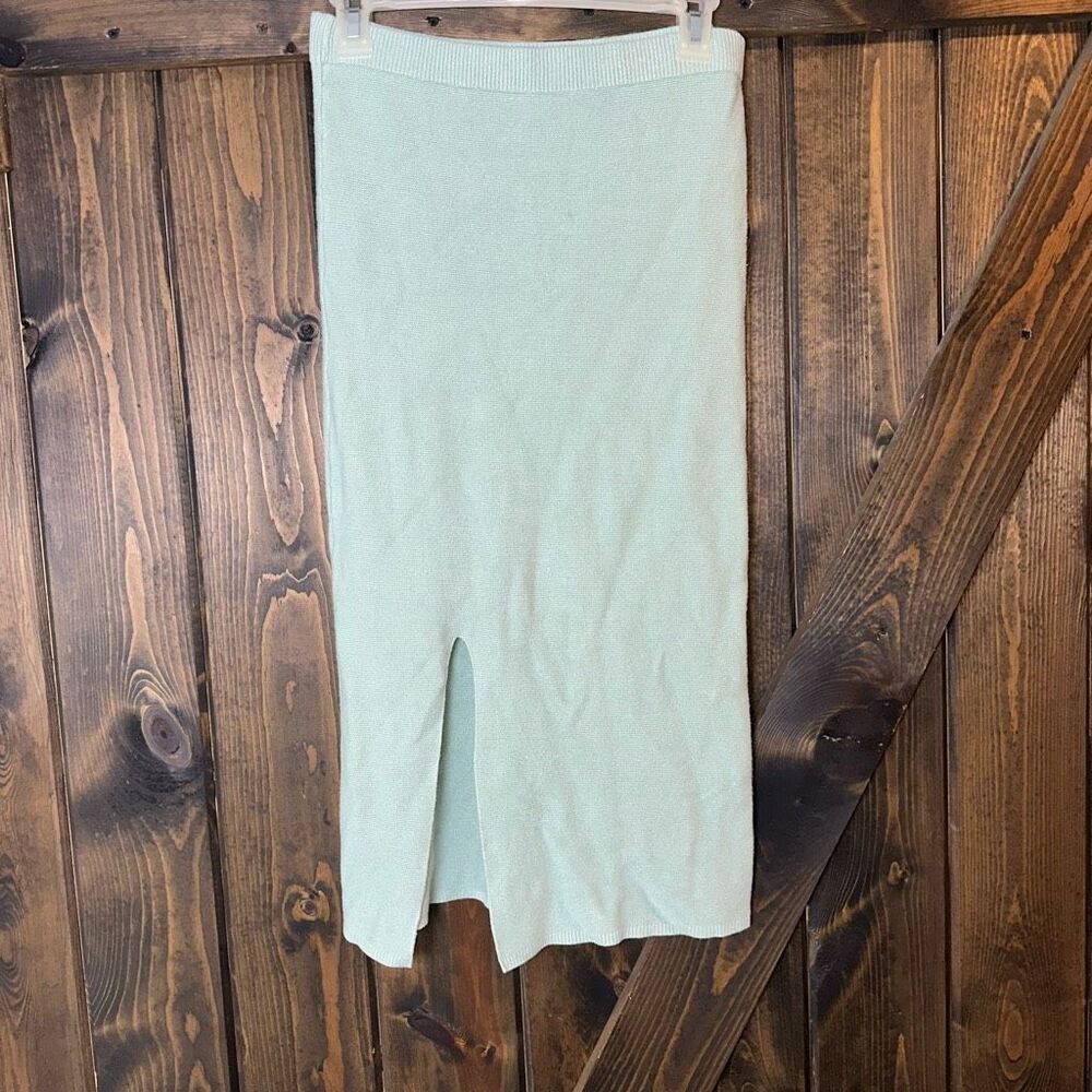 MPC Minkpink Ribbed Knit Pencil Knee Length Skirt